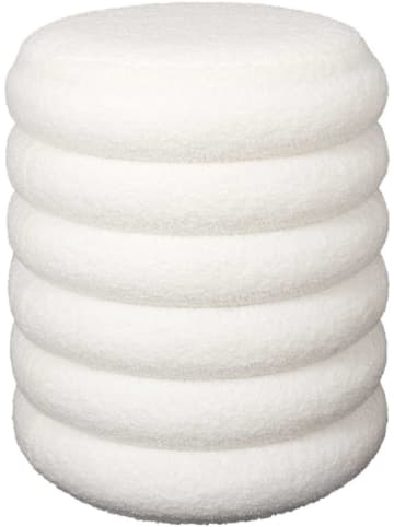 The Home Deco Kids Puf w kolorze białym - wys. 43,5 x Ø 37 cm