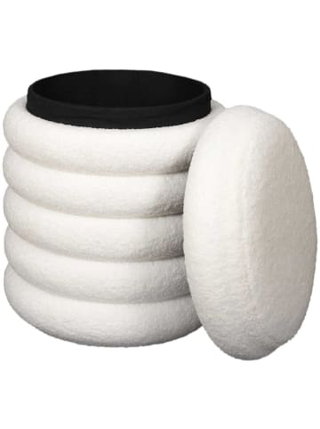 The Home Deco Kids Puf w kolorze białym - wys. 43,5 x Ø 37 cm