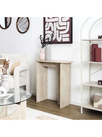 THE HOME DECO FACTORY Konsole in Beige - (B)90 x (H)80 x (T)30 cm