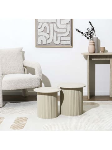 THE HOME DECO FACTORY Bijzettafel beige