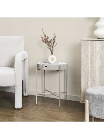 THE HOME DECO FACTORY Stolik w kolorze beżowym - wys. 48 x Ø 39 cm