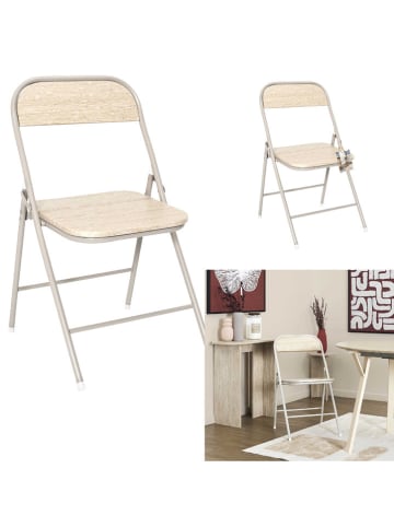 THE HOME DECO FACTORY Krzesło w kolorze beżowym - 44 x 78 x 45 cm