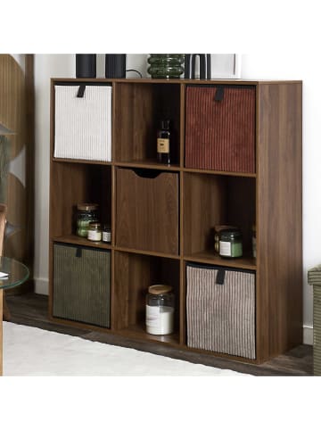 Rétro Chic Aufbewahrungskorb in Braun/ Schwarz - (B)30 x (H)30 cm