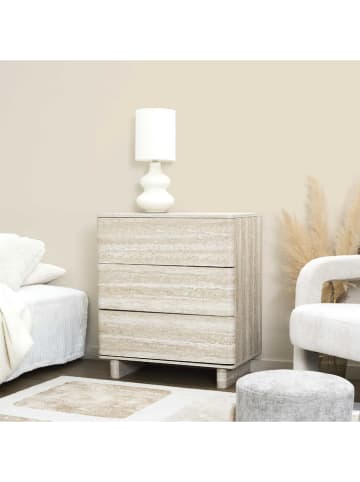 THE HOME DECO FACTORY Komoda w kolorze beżowym - 70 x 79 x 40 cm