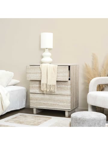 THE HOME DECO FACTORY Kommode in Beige - (B)70 x (H)79 x (T)40 cm
