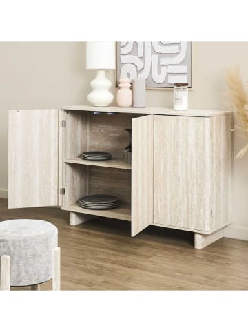 THE HOME DECO FACTORY Szafka bufetowa w kolorze beżowym - 110 x 79 x 36,5 cm