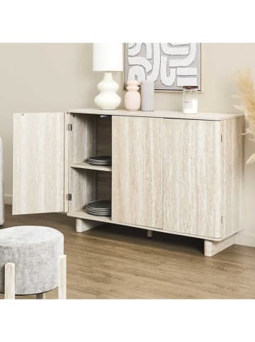 THE HOME DECO FACTORY Buffetschrank in Beige - (B)110 x (H)79 x (T)36,5 cm