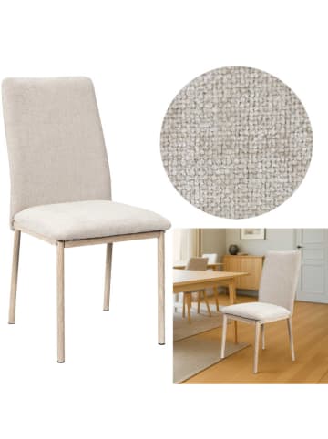 THE HOME DECO FACTORY Esszimmerstuhl in Taupe - (B)52 x (H)91 x (T)43 cm