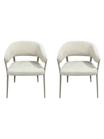 THE HOME DECO FACTORY Krzesło w kolorze beżowym - 55 x 78 x 55 cm