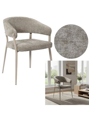 THE HOME DECO FACTORY Esszimmerstuhl in Taupe - (B)55 x (H)78 x (T)55 cm