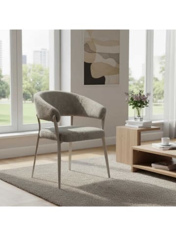 THE HOME DECO FACTORY Esszimmerstuhl in Taupe - (B)55 x (H)78 x (T)55 cm
