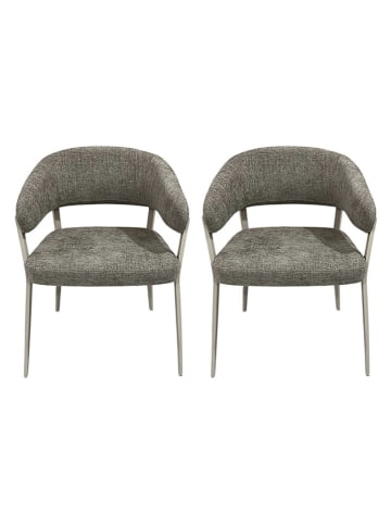 THE HOME DECO FACTORY Krzesło w kolorze szarobrązowym do jadalni - 55 x 78 x 55 cm