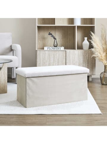 THE HOME DECO FACTORY Opbergkruk beige - (B)76 x (H)38 x (D)38 cm