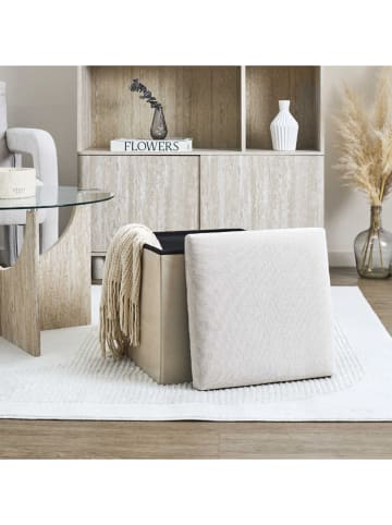 THE HOME DECO FACTORY Poef beige - (B)38 x (H)38 cm