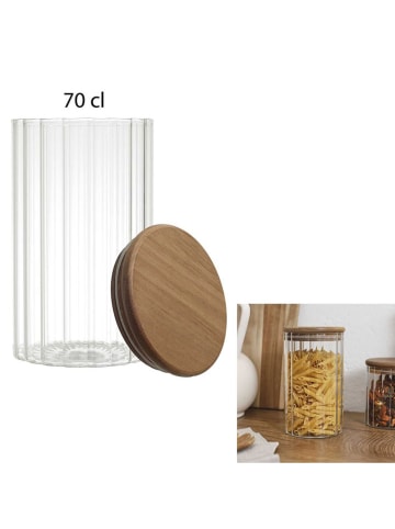 COOK CONCEPT Vorratsglas in Transparent/ Hellbraun - 700 ml