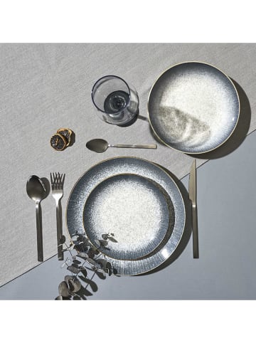 THE HOME DECO FACTORY 12-delig tafelservies "Elysia" crème/grijs