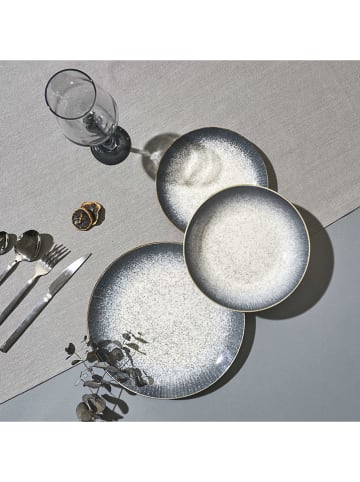 THE HOME DECO FACTORY 12tlg. Tafelservice "Elysia" in Creme/ Grau