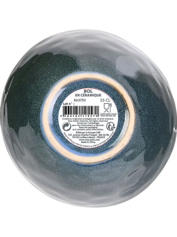 THE HOME DECO FACTORY 3-delige set: soepkommen donkerblauw - (H)9 x Ø 15,5 cm