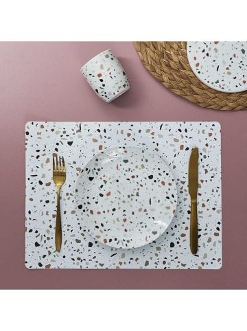 every ware 4-delige tafelset wit/meerkleurig - (L)40 x (B)30 cm