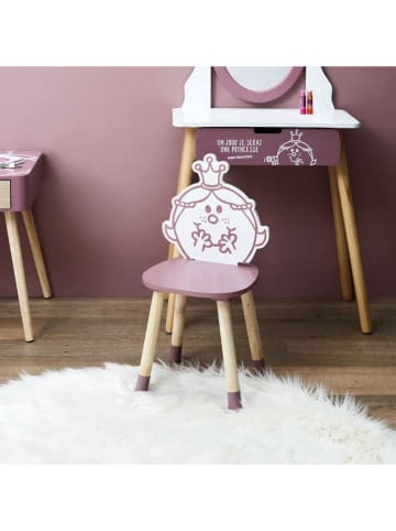 The Home Deco Kids Krzesło dziecięce w kolorze jasnoróżowym - 28 x 57,5 x 28 cm