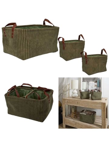 The Concept Factory 3tlg. Korbset in Grün