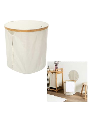 THE HOME DECO FACTORY Aufbewahrungskorb in Creme/ Natur - (B)38 x (H)38 x (T)38 cm