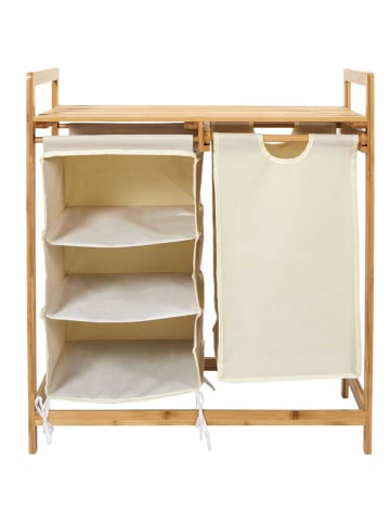 THE HOME DECO FACTORY Standregal in Natur/ Creme - (B)69,5 x (H)77 x (T)38 cm