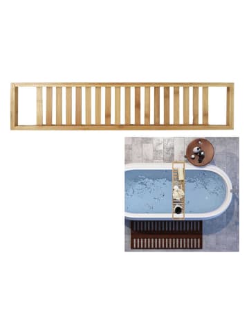 THE HOME DECO FACTORY Badewannentablett in Natur - (B)68 x (H)3,5 x (T)14,4 cm