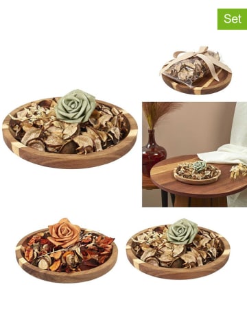 THE HOME DECO FACTORY 2-delige set: dienblad en geurbloemen - Ø 20 cm (verrassingsproduct)