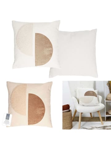 THE HOME DECO FACTORY Kussen beige/crème - (L)40 x (B)40 cm