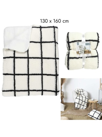 THE HOME DECO FACTORY Plaid in Creme - (L)160 x (B)130 cm