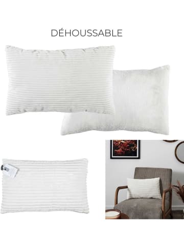 THE HOME DECO FACTORY Kissen ''Cocooning'' in Weiß - (L)50 x (B)30 cm