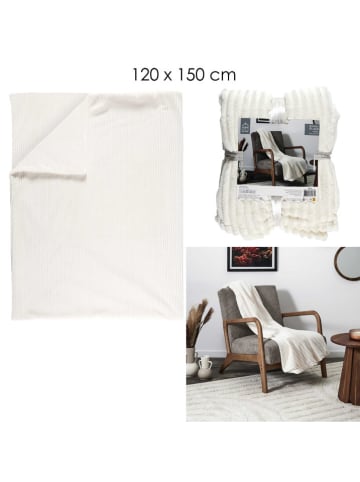 THE HOME DECO FACTORY Pled w kolorze kremowym - 150 x 120 cm