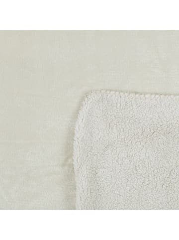 THE HOME DECO FACTORY Pled flanelowy w kolorze beżowym - 200 x 140 cm