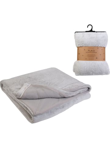 THE HOME DECO FACTORY Plaid in Grau - (L)200 x (B)140 cm