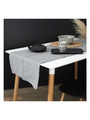THE HOME DECO FACTORY Tischläufer in Grau - (L)150 x (B)50 cm