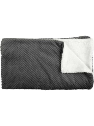 THE HOME DECO FACTORY Plaid in Anthrazit - (L)200 x (B)140 cm