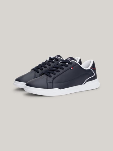 Tommy Hilfiger Leder-Sneakers in Dunkelblau