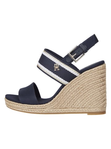 Tommy Hilfiger Keilsandaletten in Dunkelblau