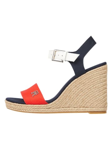 Tommy Hilfiger Sleehaksandalen donkerblauw/rood/wit