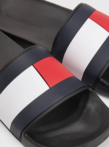 Tommy Hilfiger Pantoletten in Dunkelblau/ Rot/ Weiß