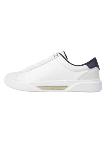 Tommy Hilfiger Leder-Sneakers in Weiß
