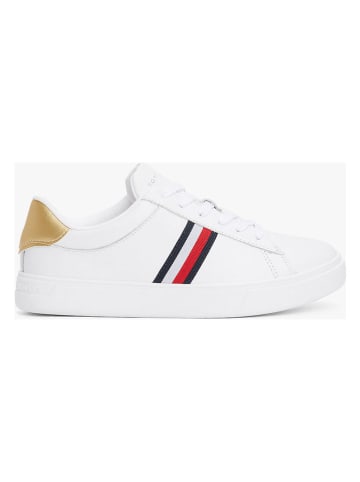 Tommy Hilfiger Skórzane sneakersy w kolorze białym
