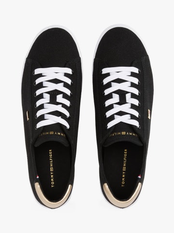 Tommy Hilfiger Skórzane sneakersy w kolorze czarnym