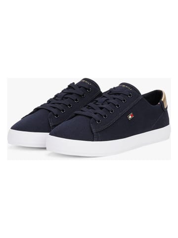 Tommy Hilfiger Leder-Sneakers in Dunkelblau