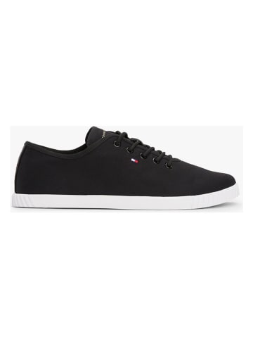 Tommy Hilfiger Leren sneakers zwart