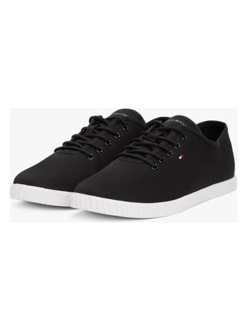 Tommy Hilfiger Leren sneakers zwart