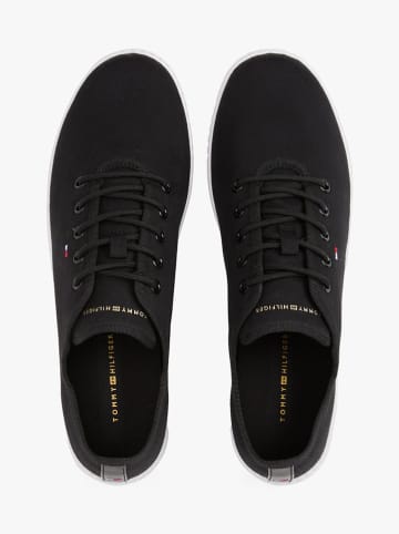 Tommy Hilfiger Leren sneakers zwart
