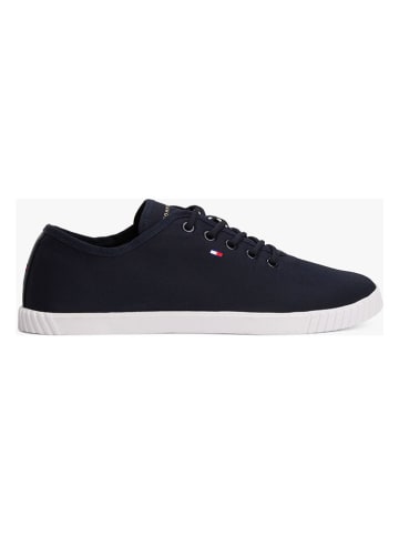 Tommy Hilfiger Leder-Sneakers in Dunkelblau