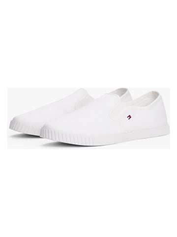 Tommy Hilfiger Leder-Slipper in Weiß